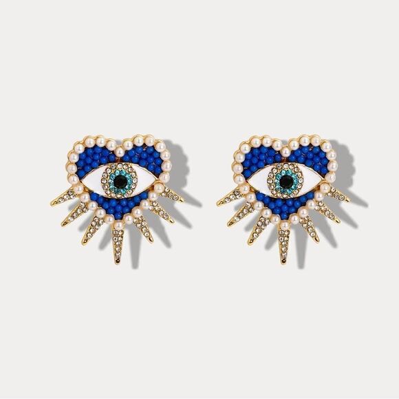 Evil eye earrings N941 - Picture 1 of 4